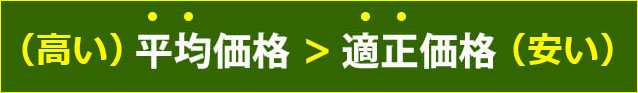 平均価格は適正価格より割高