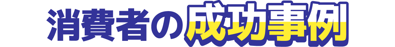 消費者の成功事例